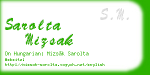 sarolta mizsak business card