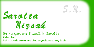sarolta mizsak business card